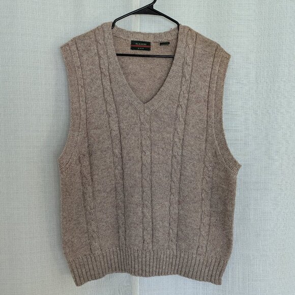 Hill & Archer Vintage Wool Blend Sweater Vest Extra Large Tan - Picture 1 of 9